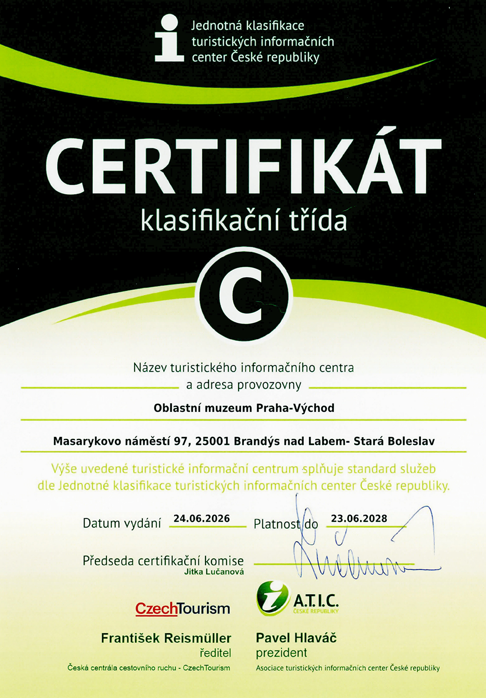 certifikat info